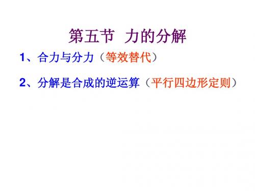 力的分解ppt