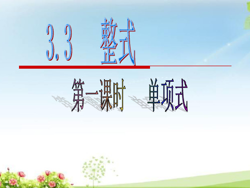 3.3.1单项式优秀课件