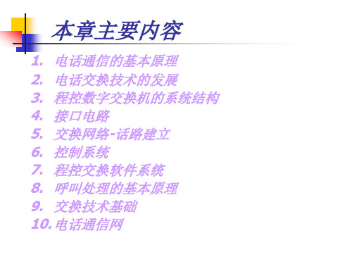 程控交换电话通信网