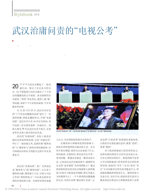 武汉治庸问责的_电视公考_