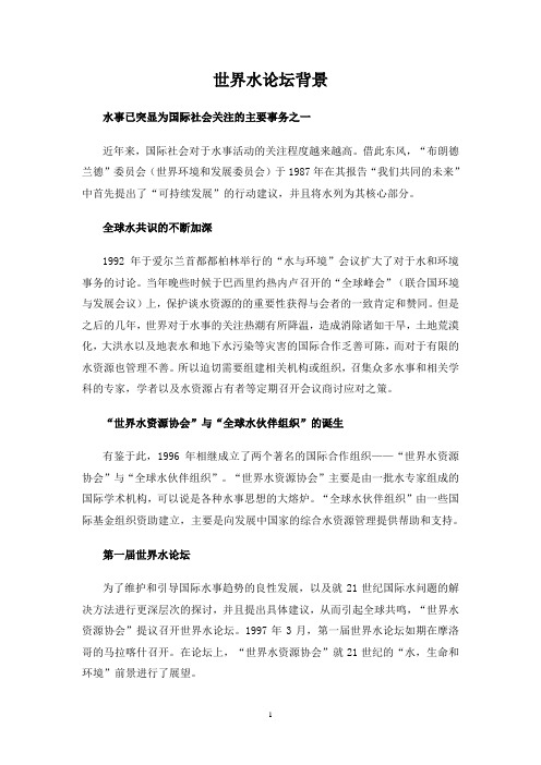 世界水论坛