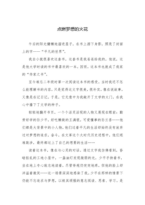 点燃梦想的火花