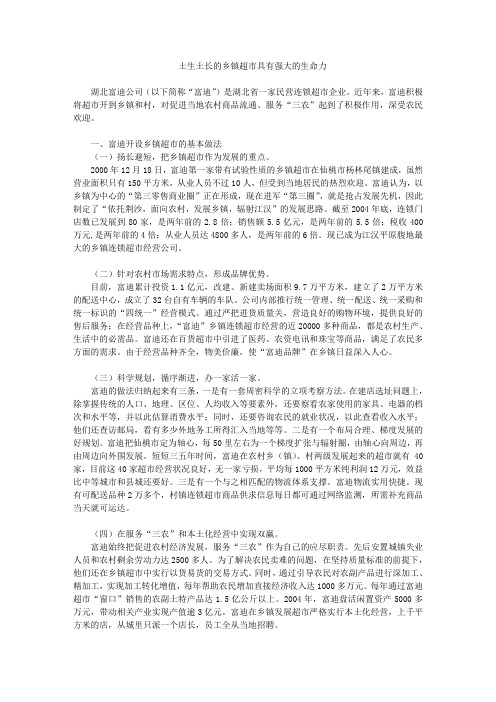 土生土长的乡镇超市具有强大的生命力.