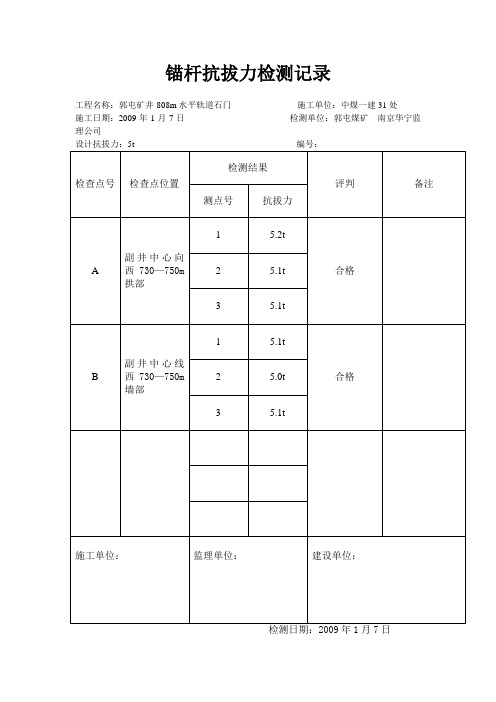 锚杆抗拔力检测记1