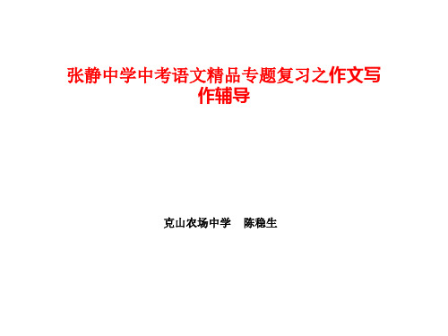 张静中学中考语文精品专题复习之作文写作辅导