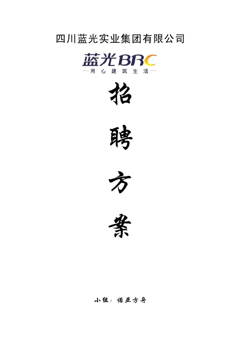 蓝光集团招聘方案--模拟招聘会