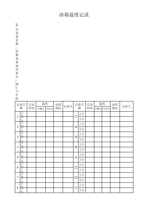 冰箱温度记录