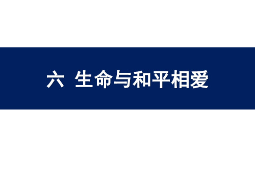 苏教版九年级语文下册《生命与和平相爱》PPT课件(4篇)