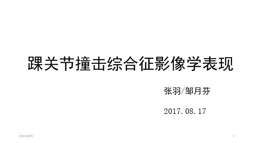 踝关节撞击综合征影像学表现PPT精选文档