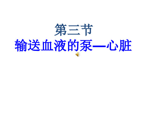 人教版生物七年级下《心脏》课件