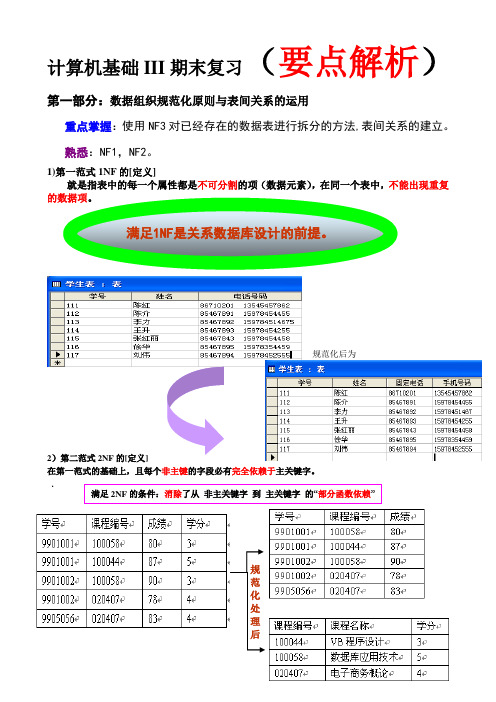 计算机基础III期末复习(要点解析).
