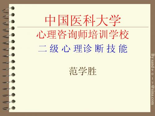 二级心理诊断技能
