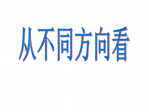 从不同方向看[上学期]--北师大版-