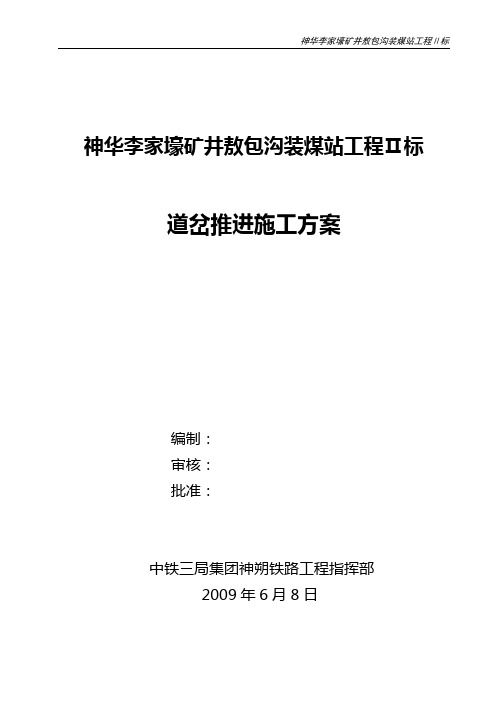 道岔推进施工方案