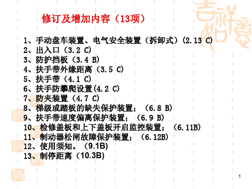 国家规定--扶梯安装要求ppt课件
