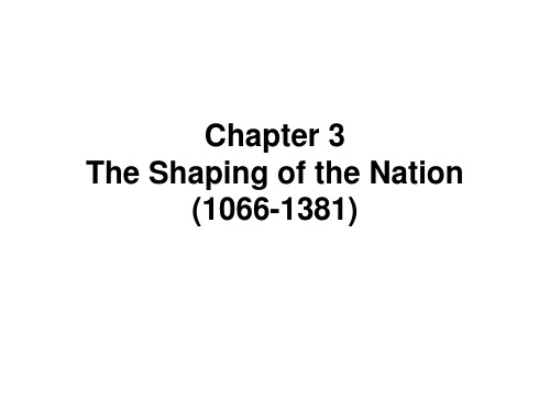 英美概况Chapter 3