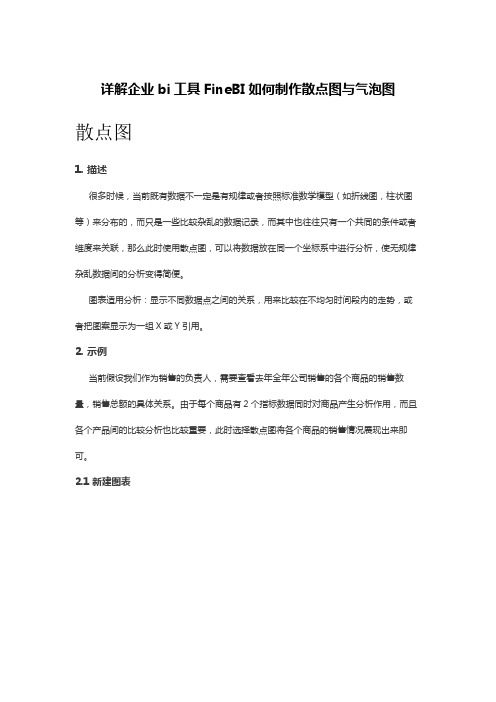 详解企业bi工具FineBI如何制作散点图与气泡图