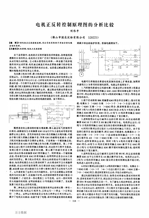 电机正反转控制原理图的分析比较