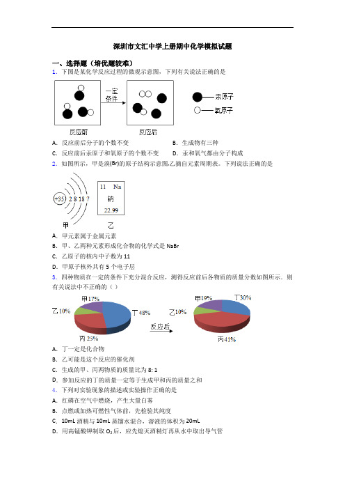 深圳市文汇中学上册期中初三化学模拟试题