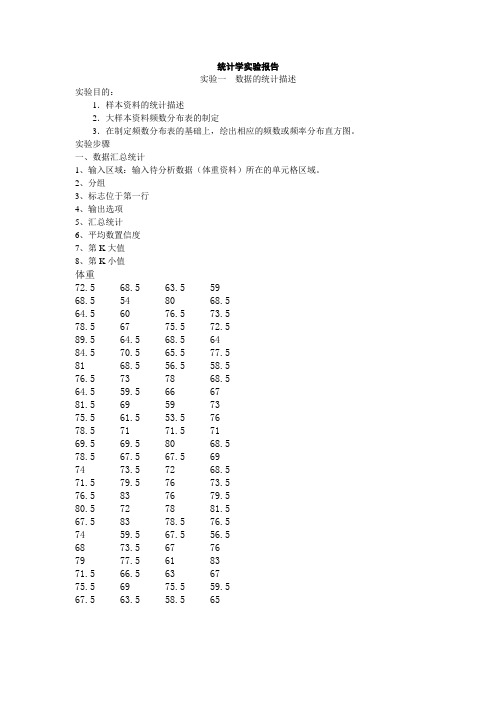 统计学实验