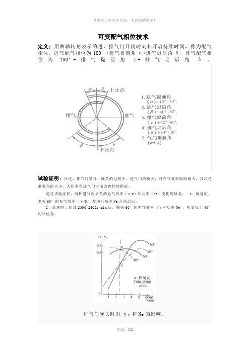 可变配气相位技术