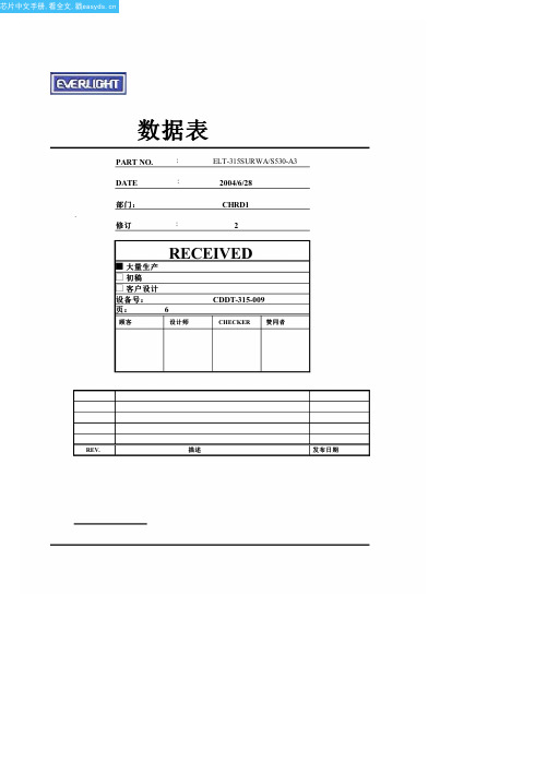 ELT-315SURWA中文资料(everlight)中文数据手册「EasyDatasheet - 矽搜」