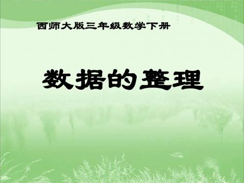 《数据的整理》简单的统计活动PPT精品教学课件