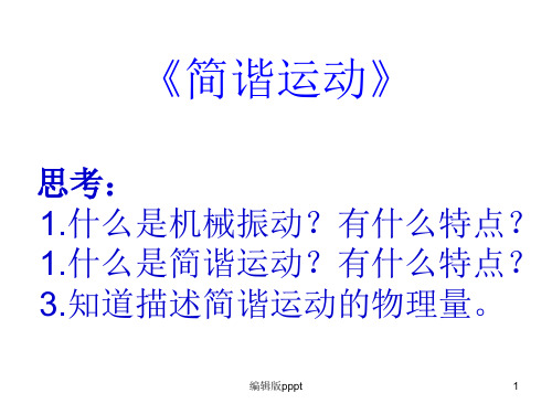 简谐运动精 (共28张)ppt精选课件