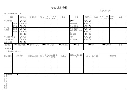 专案进度表