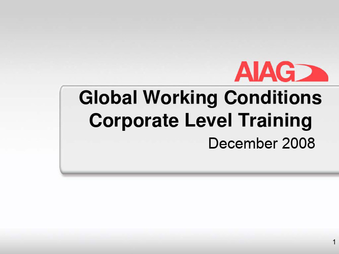 Global Working Condition Training
