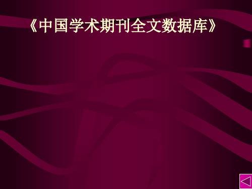 《中国学术期刊全文数据库》