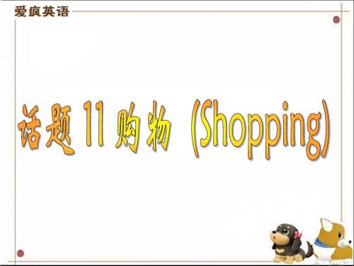 2015年爱疯英语(话题通用版+词汇)课件：2话题研读-11.购物