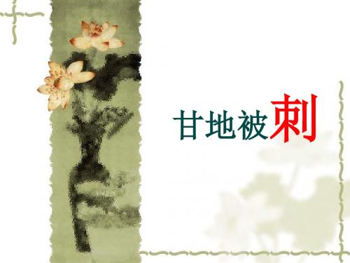 【高中语文】甘地被刺ppt精品课件8