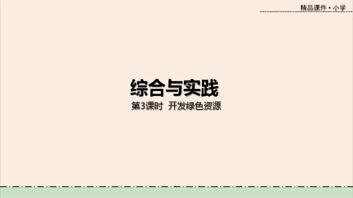 冀教版数学六年级数学下册教学课件6.4.2.2 开发绿色资源