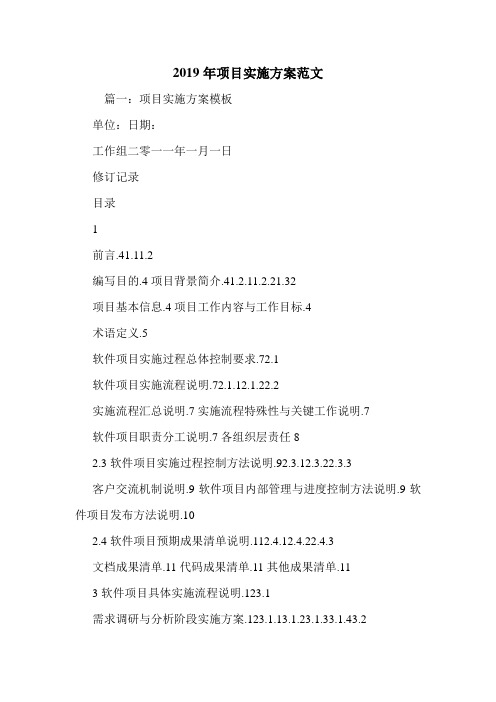 2019年项目实施方案范文.doc
