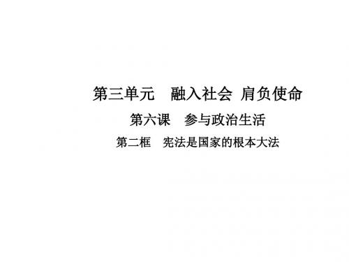 人教版九年级思想品德全一册课件：6.第二框  宪法是国家的根本大法