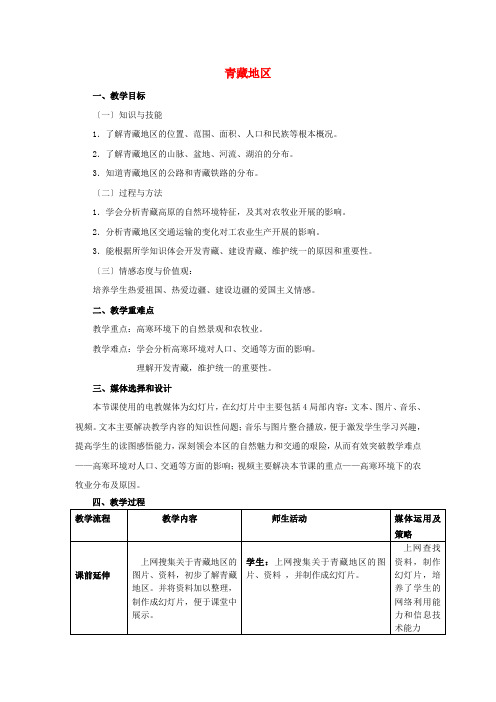 《西北地区和青藏地区》word教案 (公开课)2020年湘教版地理 (6)