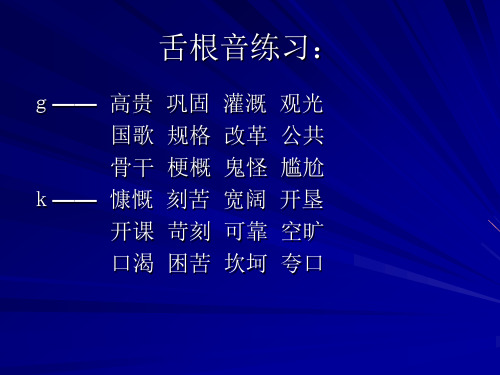 普通话 声母gkh