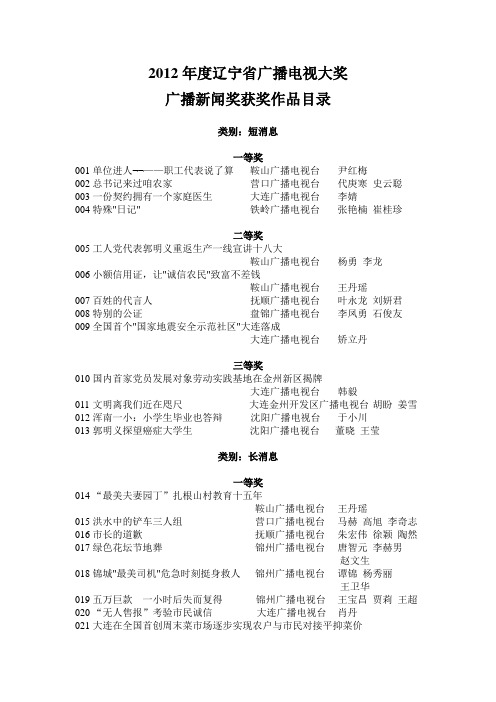 辽宁广播电视大奖