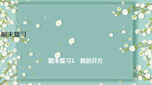 2019年秋华师大版八年级上册数学课件：期末复习1 数的开方(共20张PPT)