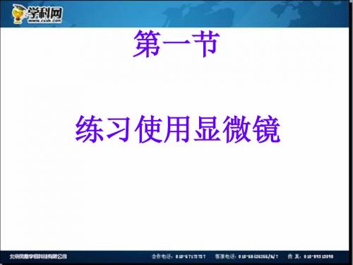 新人教版七年级生物上册《+第二单元第一章第一节+练习使用显微镜》课件