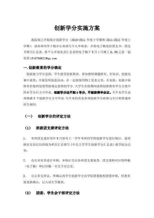 创新学分