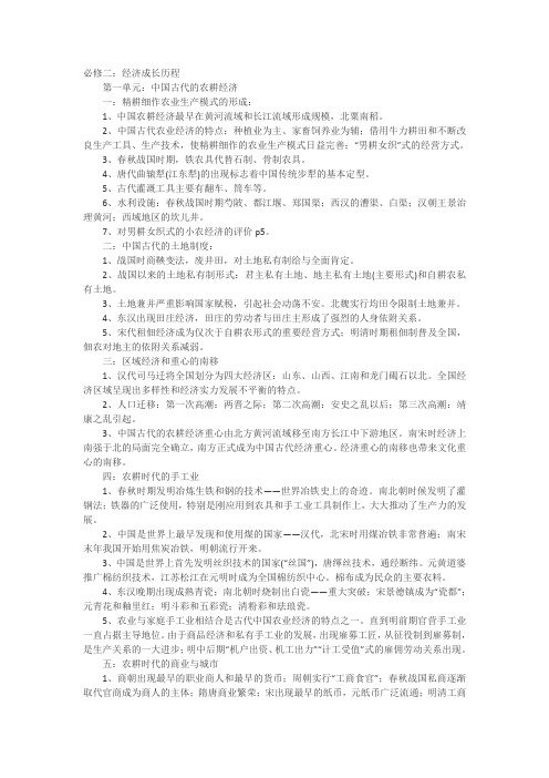 历史必修ⅱ岳麓版全一册复习纲要.