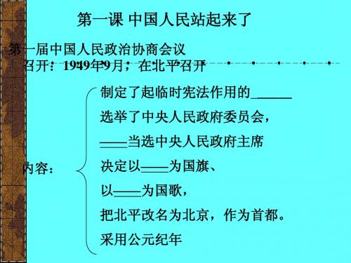 华师大八年级下册历史总复习