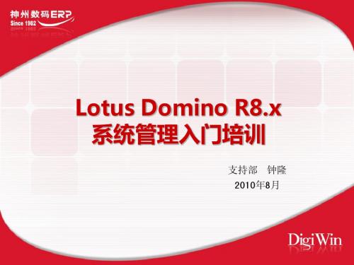 Domino系统管理入门培训
