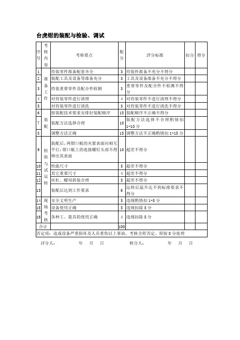 评分记录表