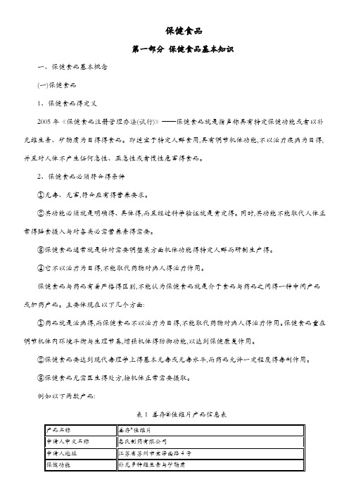 新保健食品基本知识