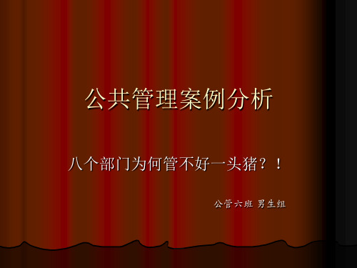 猪肉问题案例