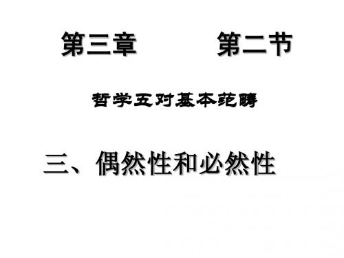 必然性和偶然性玄真子
