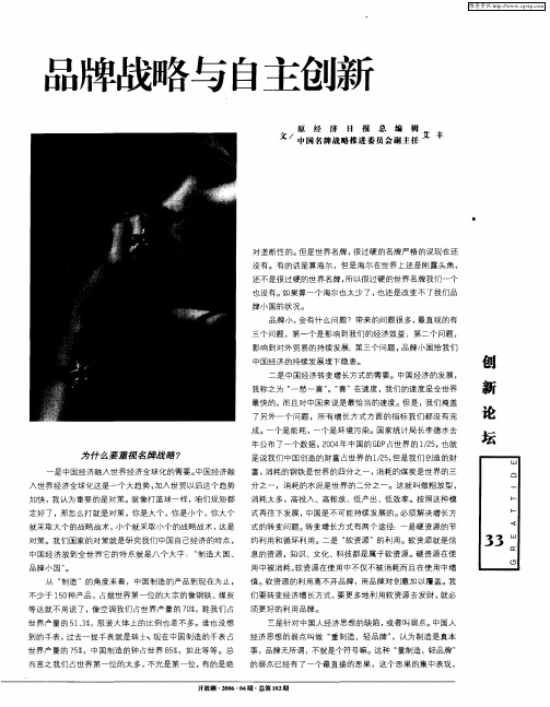 品牌战略与自主创新